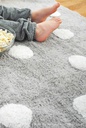 Alfombra Lavable Polka Dots Gris-Blanco