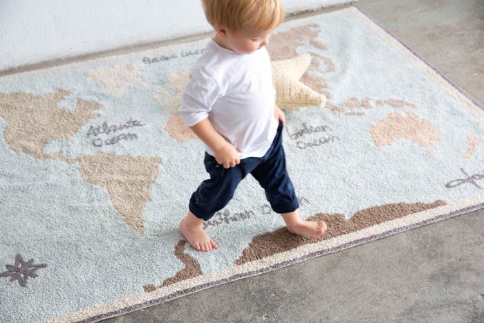 Alfombra Lavable Mapa Vintage