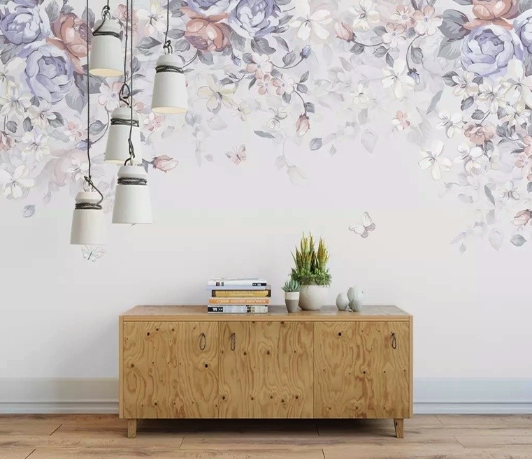 Papel Tapiz Arte Floral