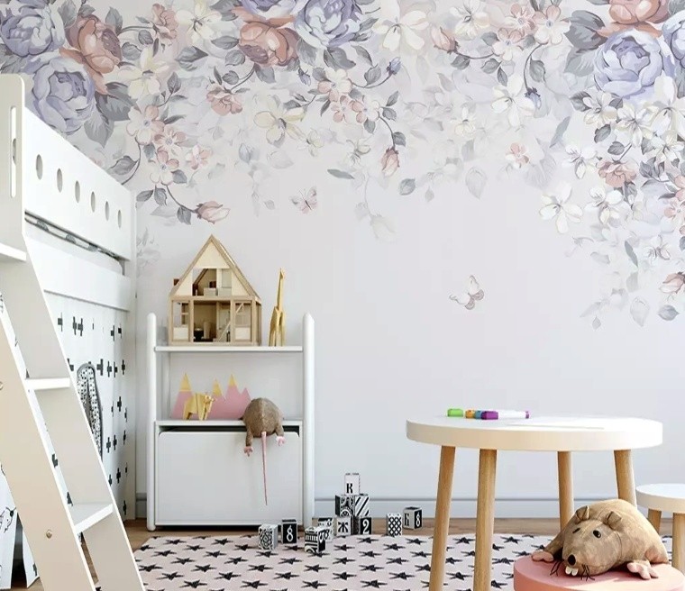 Papel Tapiz Arte Floral