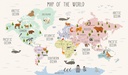 Papel Tapiz Niños Mapa del Mundo