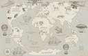Papel Tapiz  - Mapa Vintage Cartografía Animales y Aviones