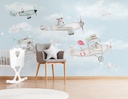 Papel Tapiz Cielo Aviones y Globos (M2)