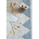 Lorena Canals Washable Rug Azteca Natural Vintage Blue M