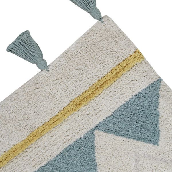 Lorena Canals Washable Rug Azteca Natural Vintage Blue M