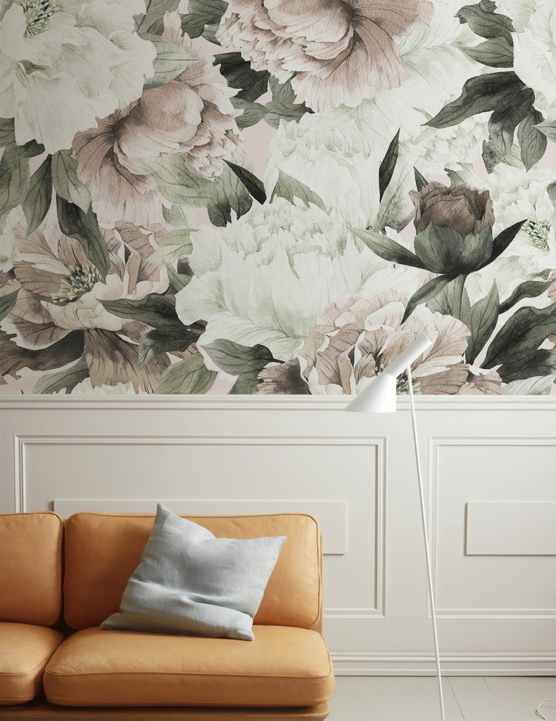 Wallpaper Mural - Dutch Pink Peony Floral