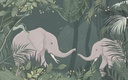 Papel Tapiz  - Elefantes en la Jungle Tropical