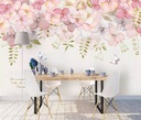 Papel Tapiz - Arte Floral Hortensias Rosa