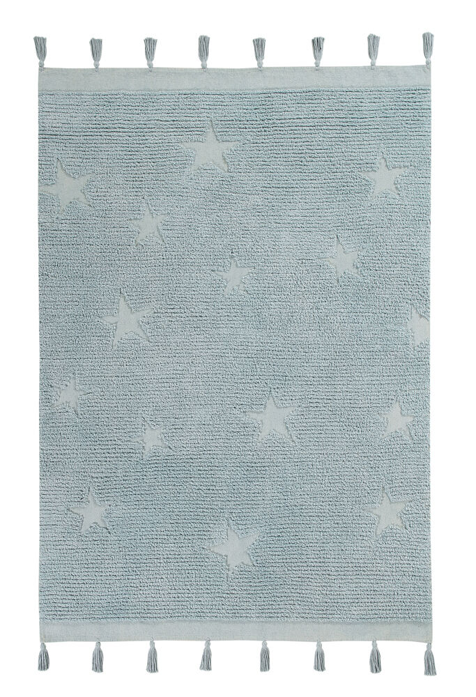Lorena Canals Washable Rug -  Hippy Stars Aqua Blue