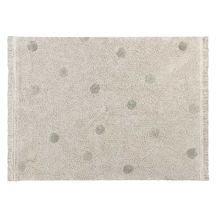 Lorena Canals Washable Rug - Hippy Dots Natural Olive