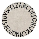 Lorena Canals Washable Rug - Round ABC Natural Black