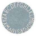 Lorena Canals Washable Rug - Round ABC Vintage Blue