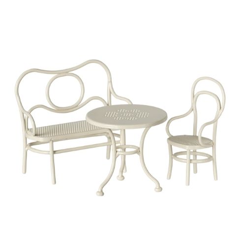 Maileg Café Furniture Set Small Mouse - Off White