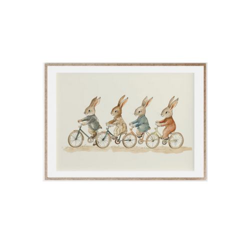 Cuadro Conejos en Bicicleta
