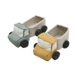 [P-786] Lorena Canals Eco-City Set of 2 Mini Baskets Truck