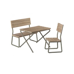 [P-103] Maileg Garden Set Table With Chair and Bench
