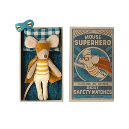 [P-221] Maileg Super Hero in Matchbox - Mouse Little Brother