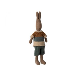 [P-457] Maileg Rabbit Size 2 Brown - Shirt And Shorts